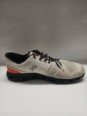 On Running Cloud Running Shoe - White with Orange Accent